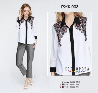 Рубашка женская комбинированая РЖК-008